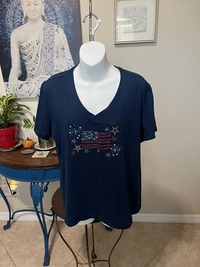 Casey Key American Flag Patriotic 4th of July - Memorial Day - T-shirt - PXL